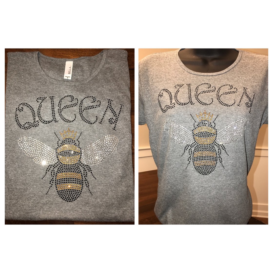 Image of ***PRESALE*** I AM THE QUEEN BEE - Grey Heather Tee