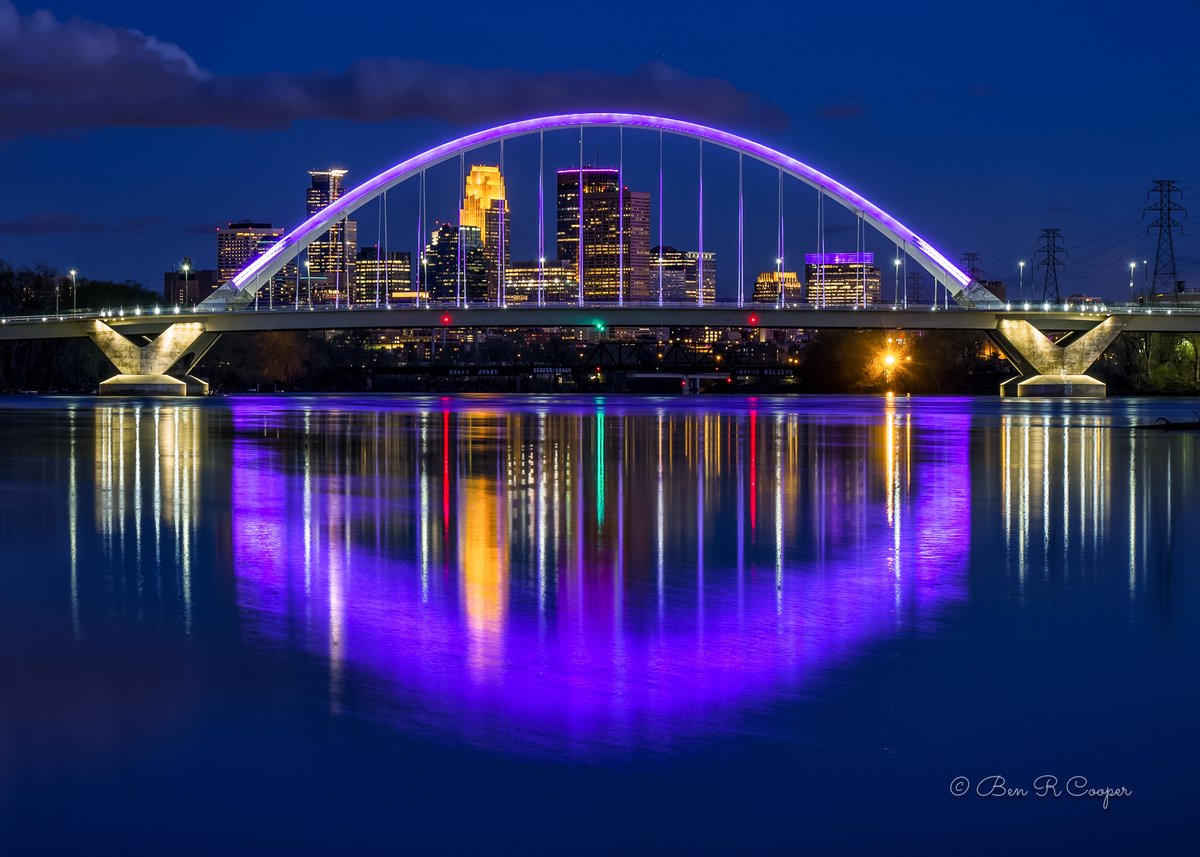 Purple Lowry Bridge | Ben R Cooper Photography