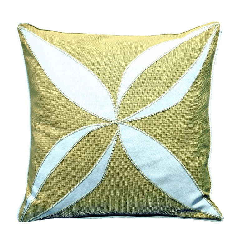 Image of Tea on the Veranda Decorative Pillow Cover or Kit, Jim Thompson Fabric