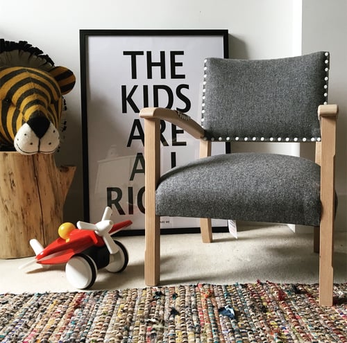 Image of The Kasper Chair - Charcoal & White