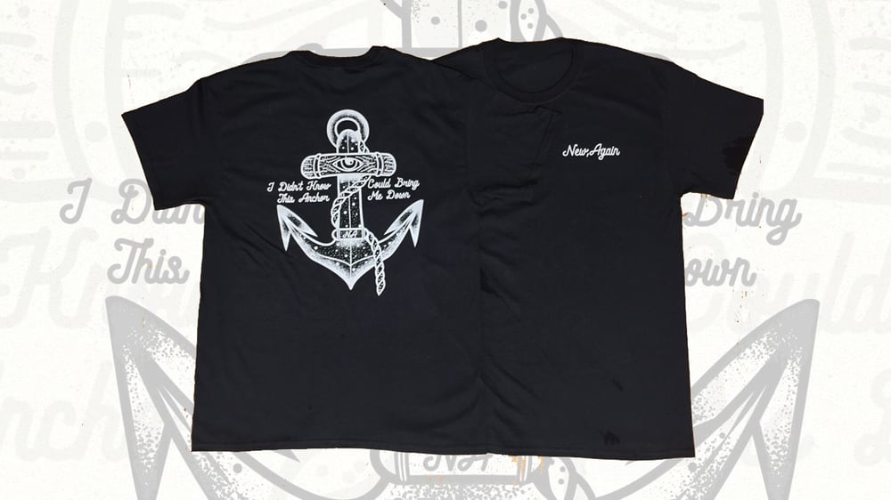 Image of Anchor Back Print T-Shirt (black)