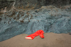Image of Beach Towel - poppy & camel