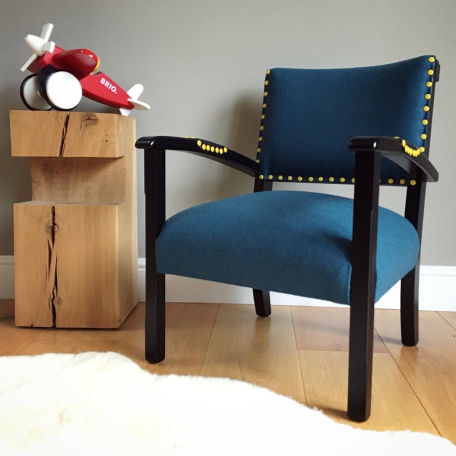 Image of The Kasper Chair - Teal & Yellow