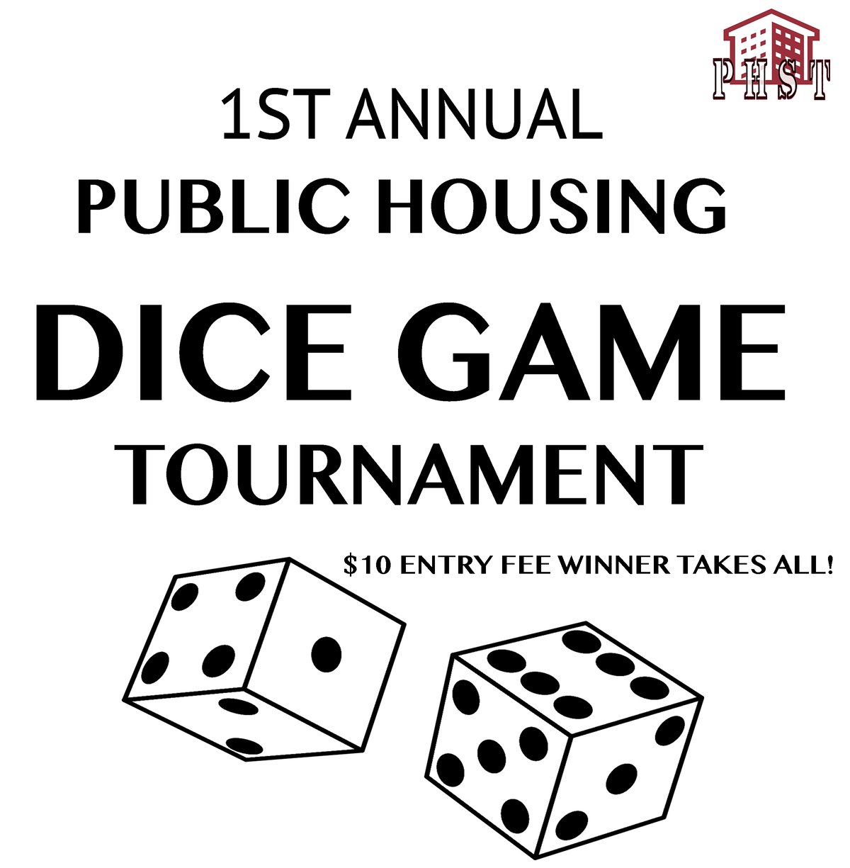 Image of WHITE DICE GAME TOURNAMENT T-SHIRT 