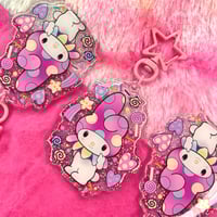 Clown My Melody Glitter Keyring