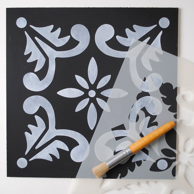 Fes Floor Stencil For Floors Walls Furniture And Fabric Moroccan floor-stencil-patterns-free-patterns
