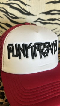 Image 2 of ♡︎ FUNKFREAKS TRUCKER HAT , BURGUNDY ♡︎