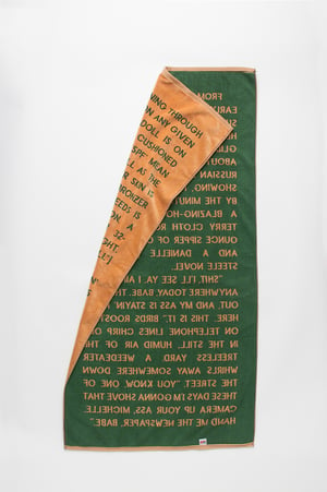 Image of Beach Towel - old gold & hunter green