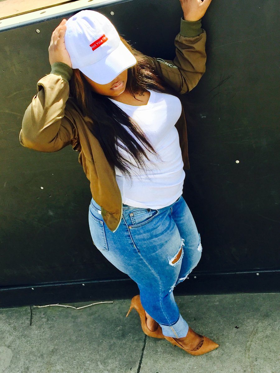 Image of White & Red "Not Your Girl" dad hat