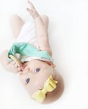 Gigi Double Loop Faux Leather Bow