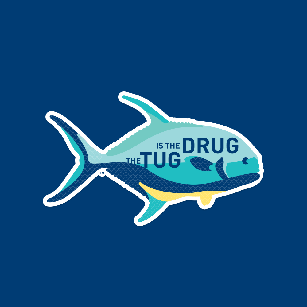 Image of Permit - Fish Sticker - THE TUG IS THE DRUG