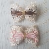 Indie Lace and Ribbon Bow Clip
