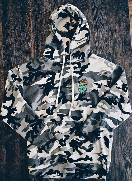 Image of MORE MONEY GANG CAMO HOODIE