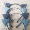 Daisy Denim Kitty Ears Headband ☆SALE☆