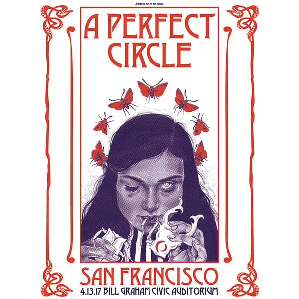 Image of "The Devil Has My Ear Today"- A Perfect Circle AP Screenprinted Poster