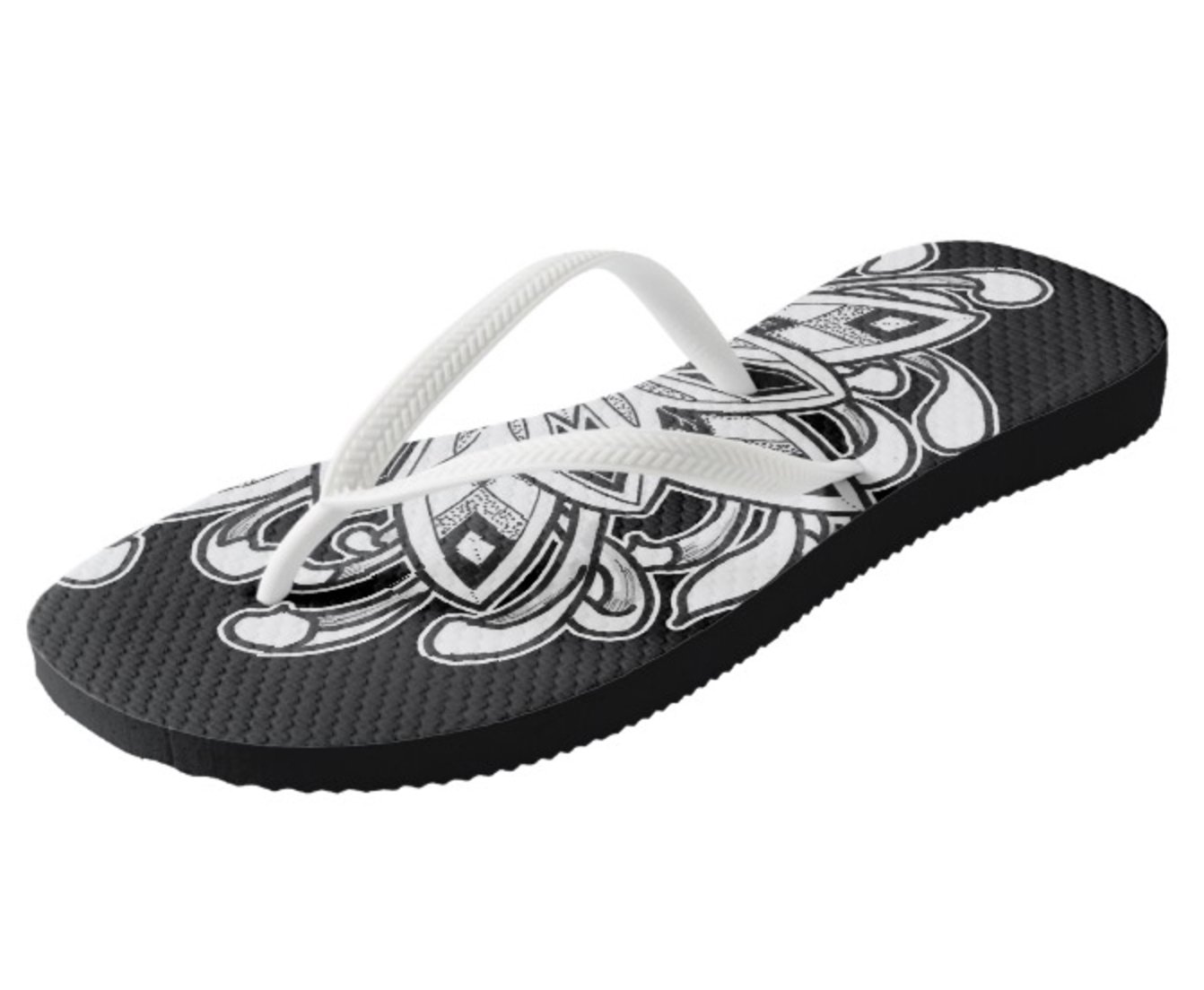 Lotus Mandala Flip Flops Nicole Bishopp - Main Image