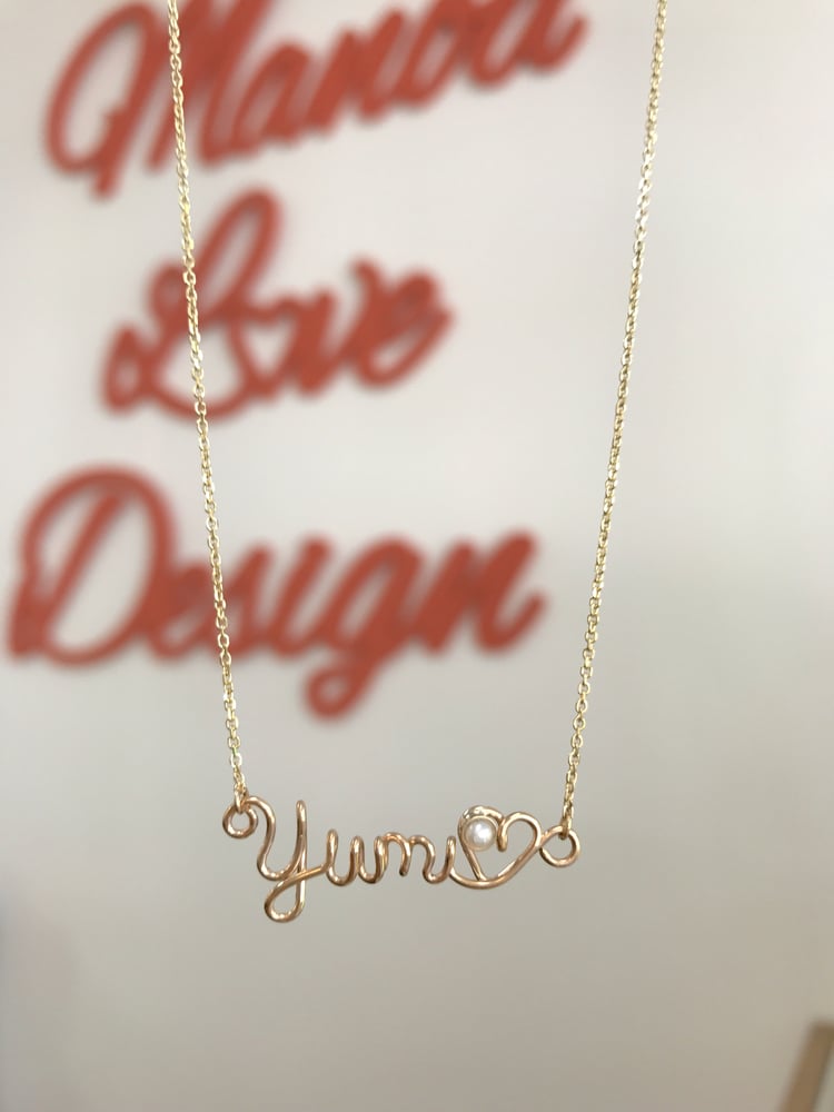 Custom Order Wire Name Necklace / Manoa Love Design