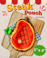 Image 1 of 5" Medium Rare Steak Pouch 