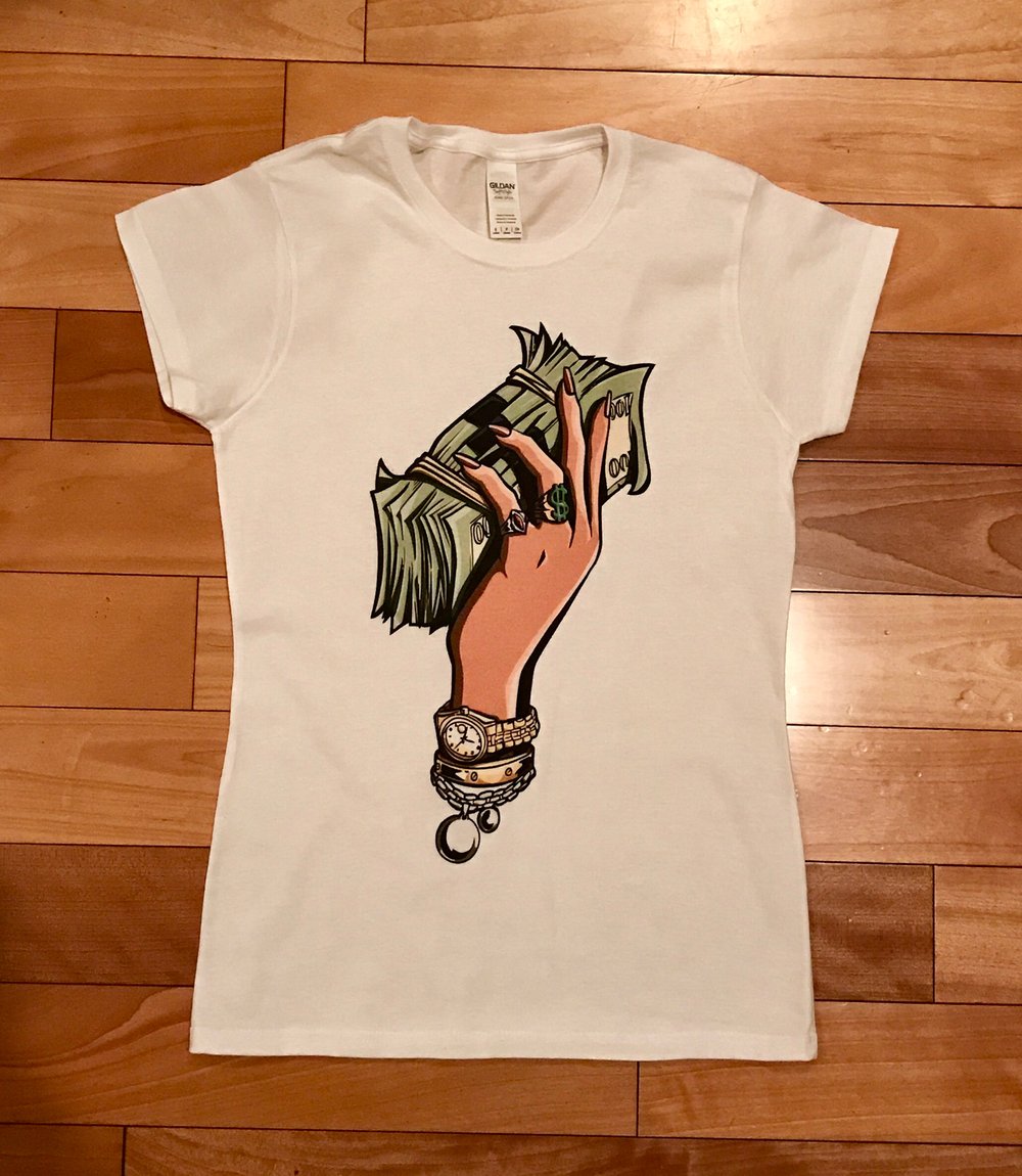 Image of Mocha Women's Money Phone Tee . . .