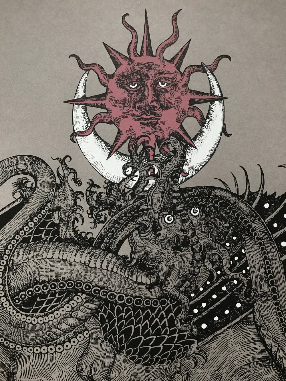 Sun, Moon and the Lindworm Dragon"