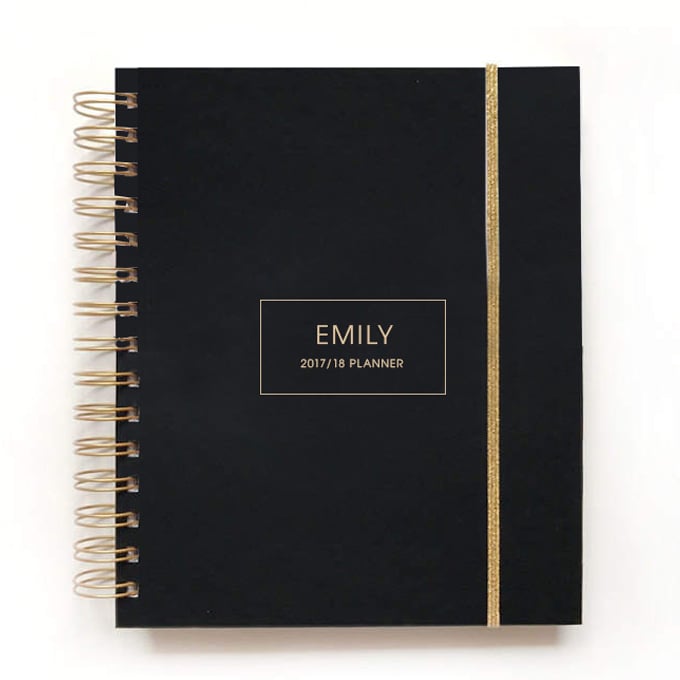 Image of 2018/19 2019 personalized planner black