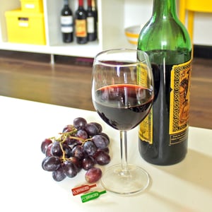 Image of Corkmaster, enamel pin - wine lover - burgundy or green, lapel pin