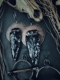 Image 2 of Relic huge obsidian ear weights 