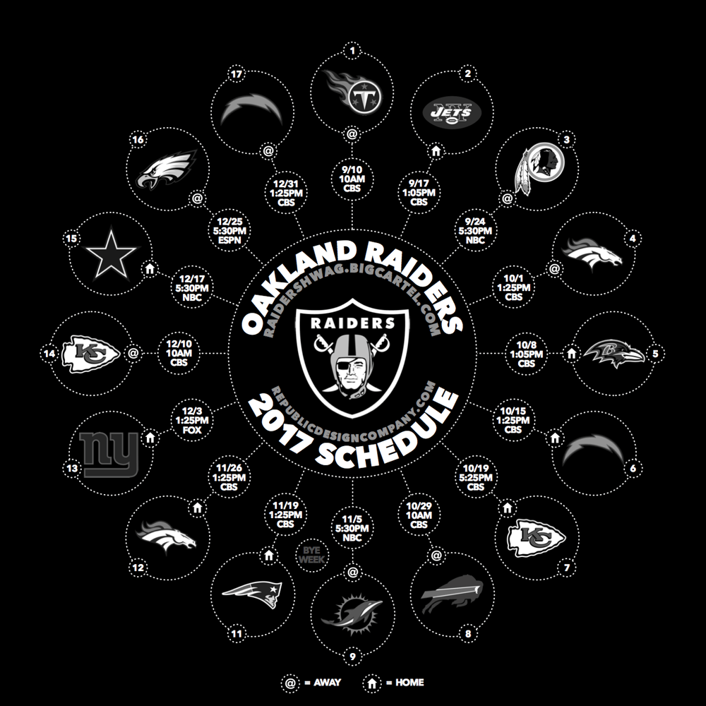 Image of Raiders 2017 Schedule
