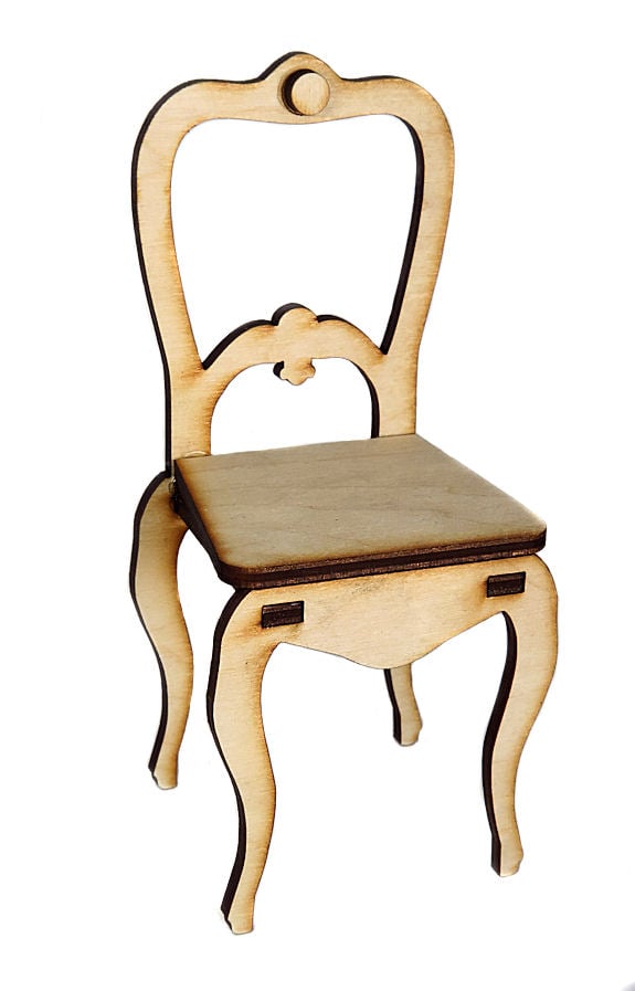 Image of Furniture Wood Kit- Armless Victorian Chair