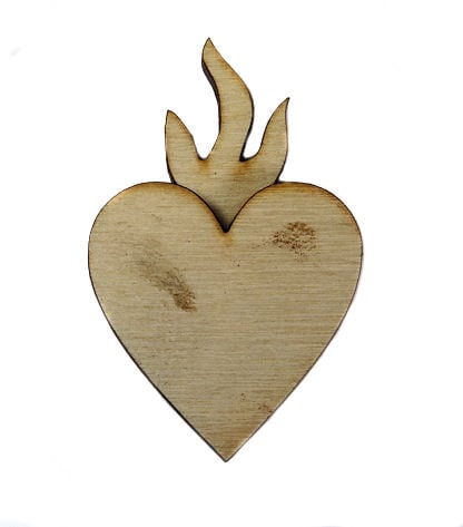 Image of Wooden Icons- Bleeding Heart- 2Layers 