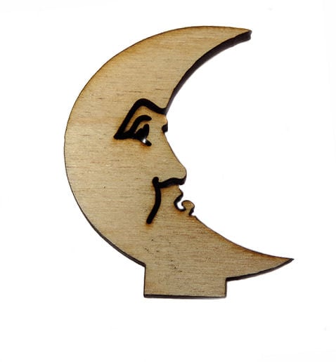 Image of Wooden Icon- Small Man in the Moon