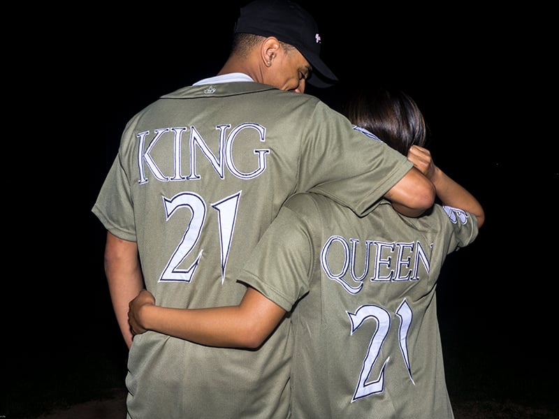 olive green baseball jersey