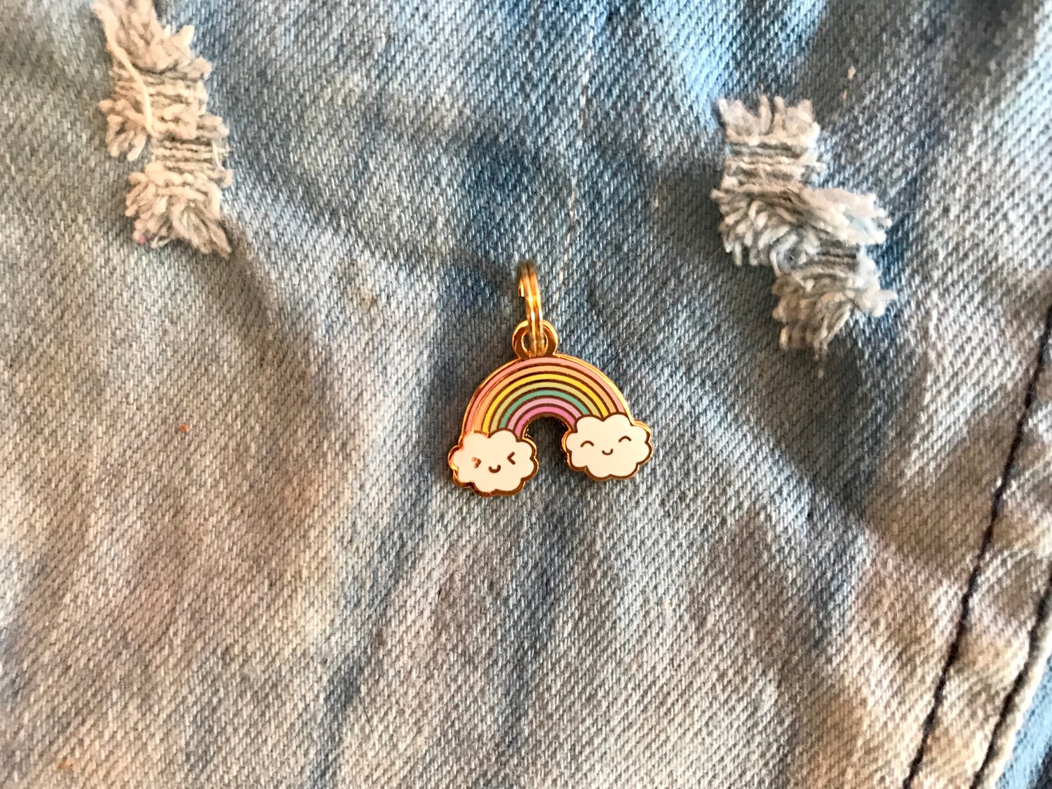 Image of Happy Rainbow Mini Pet Tag/Charm
