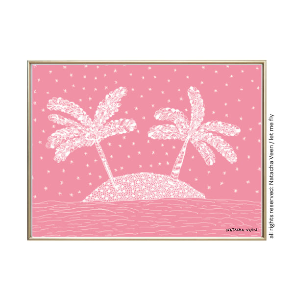 Image of Pink *Palm Tree*_18x24 cm