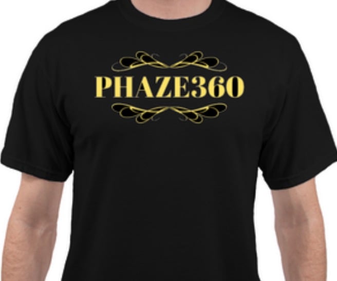 Image of PHAZE360 - Black & Gold T-Shirt