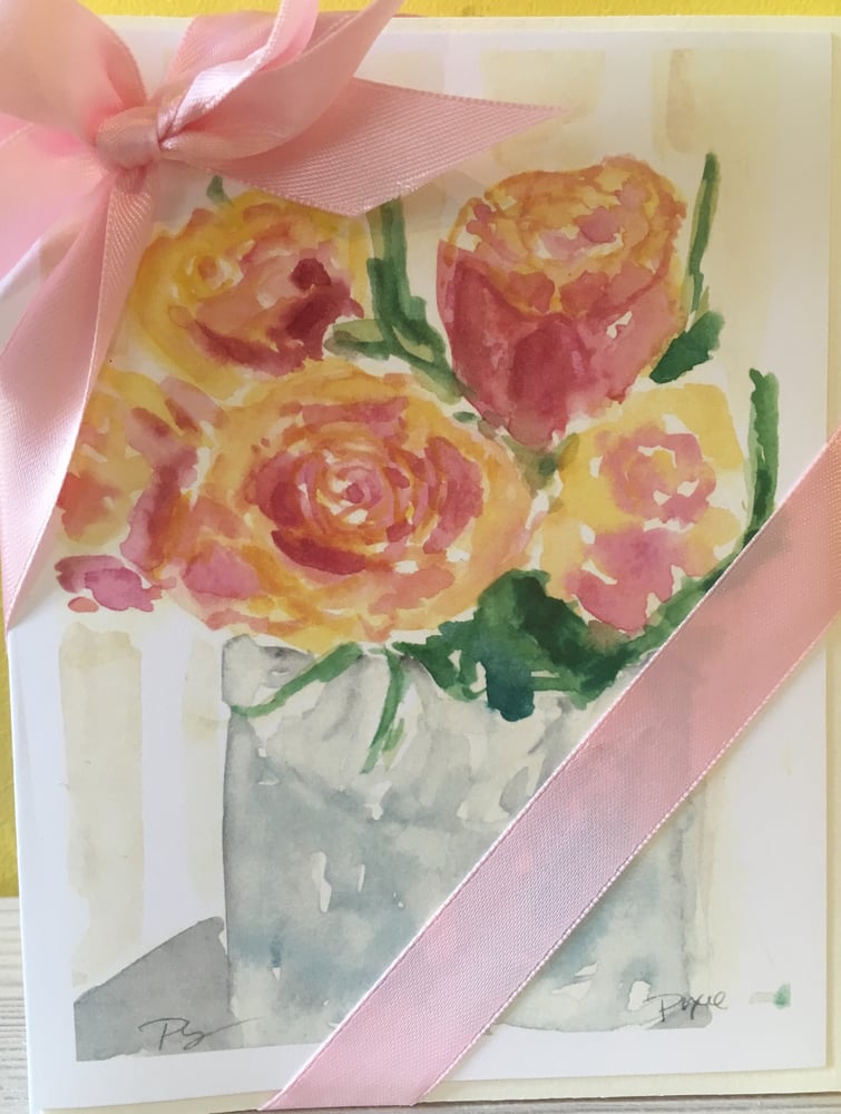 Image of Rose Watercolor Note cards