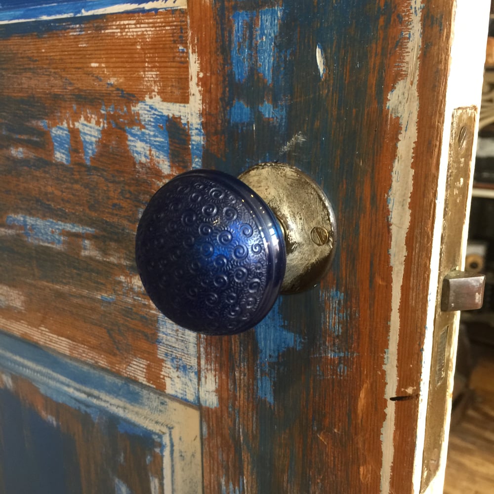 Image of Banded Rim Damascene Door Knob