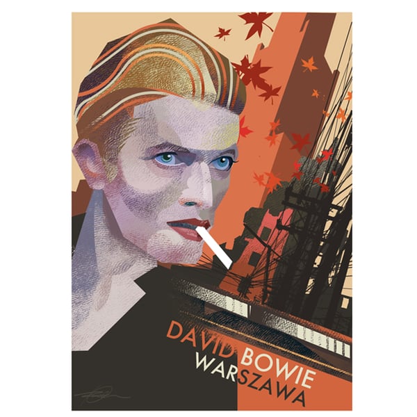 Image of A1 poster- David Bowie "Warszawa"
