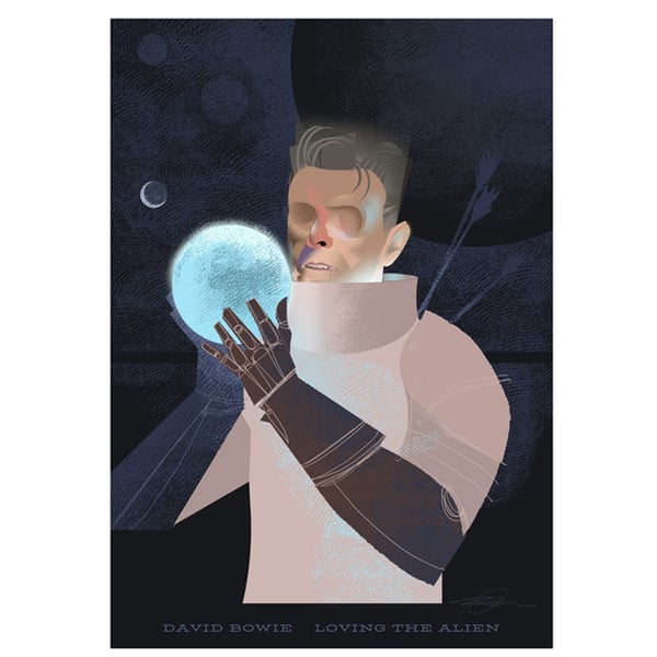 Image of A1 poster-David Bowie "Loving the Alien"