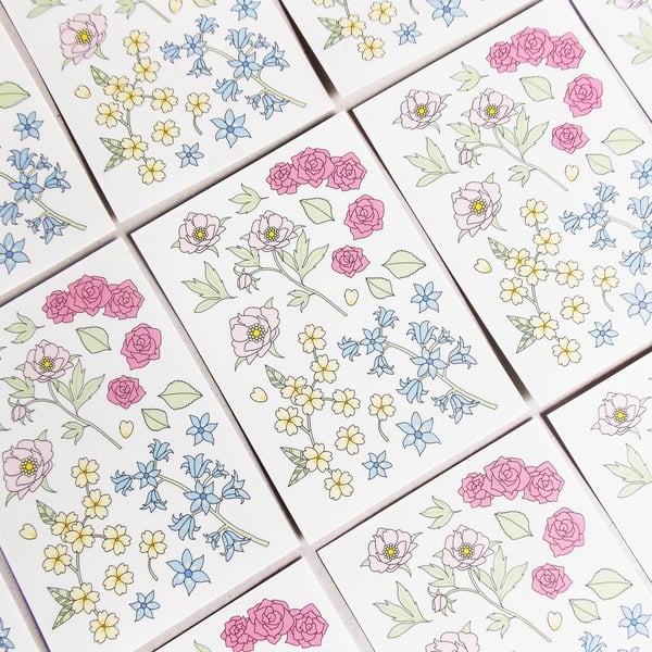 Image of Floral Temporary Tattoos