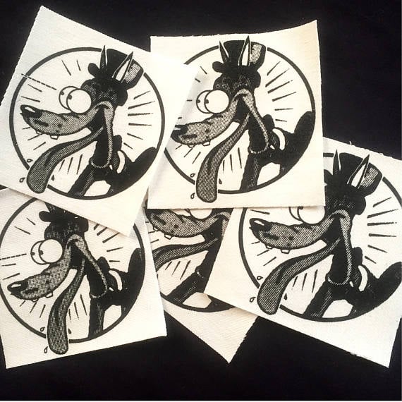 Image of Cartoon Wolf Patch