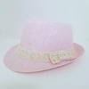 Fedora for Girls with Lace Trim