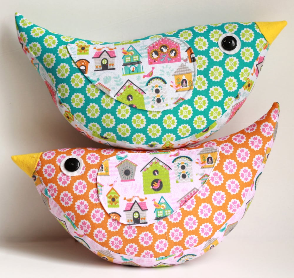 Image of Katie Bird Pillow PDF Sewing Pattern