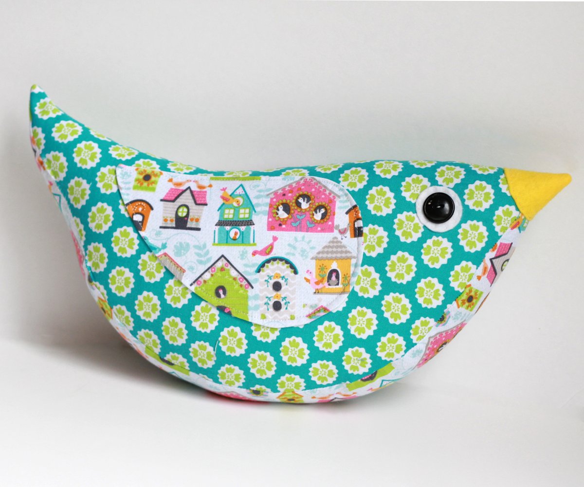 Image of Katie Bird Pillow PDF Sewing Pattern