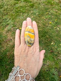 Image 2 of Bumblebee jasper size 8 wrap band for Stacey