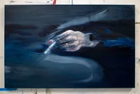 Image 2 of Painting / maleri / "A foggy night" / 55x35 cm