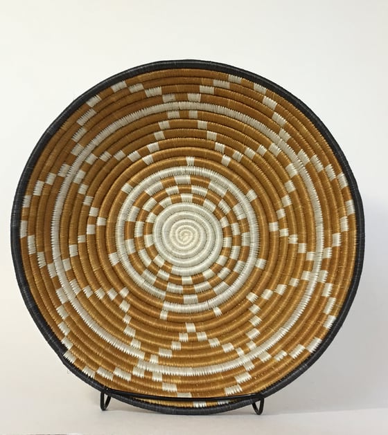 Image of Hand Woven African Basket | Dijon Gold