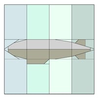 Image of Aero and Blimpy Quilt Blocks 8" x 8"