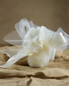 Extra large tulle with flower and pearl - bomboniere/wedding favours