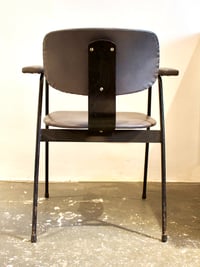 Image 4 of Grey Leather Desk Chair by Van Der Meeren